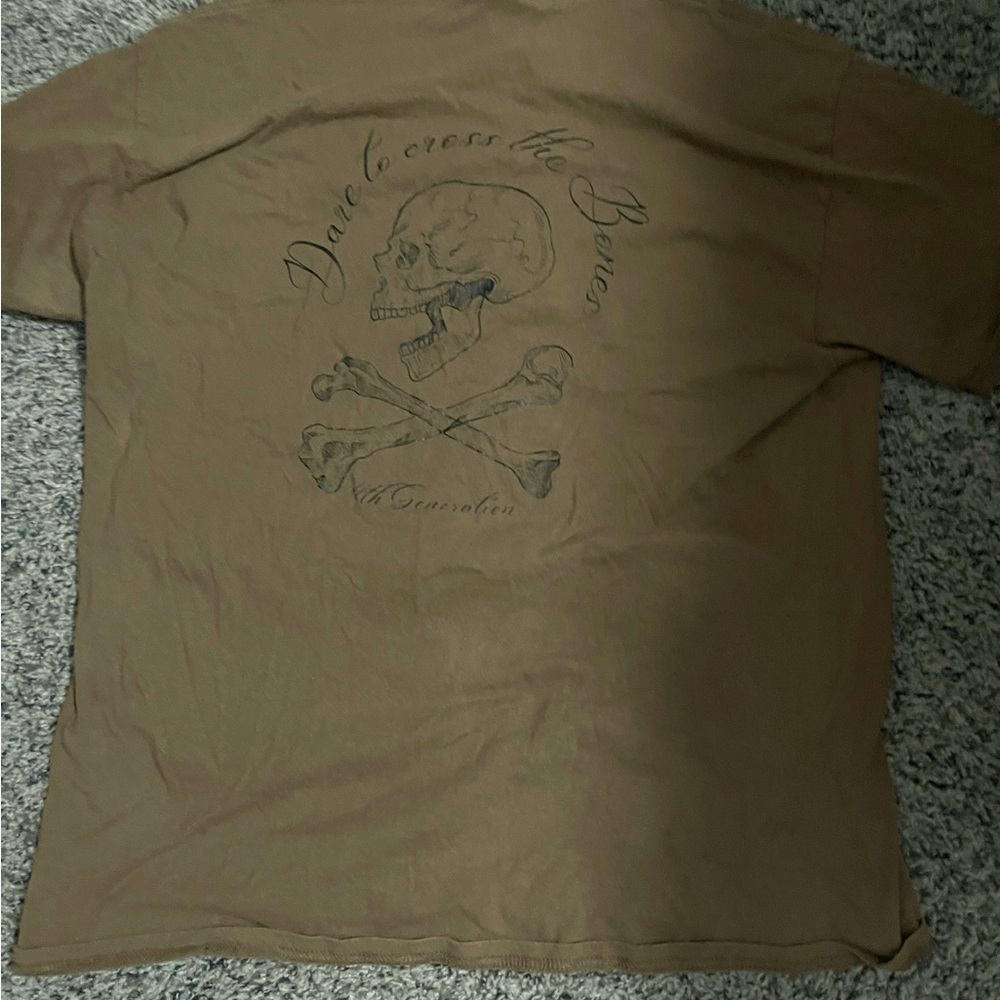 Men's Tan Skull Graphic Tee